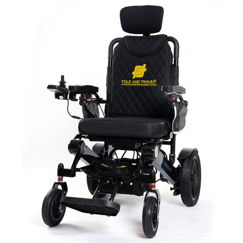 Fold And Travel Auto Recline Lightweight Foldable Electric Power Wheelchair - Image 1 of 4