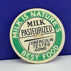 Milk Bottle cap dairy farm advertising label vintage Tuberculin tested cows Best