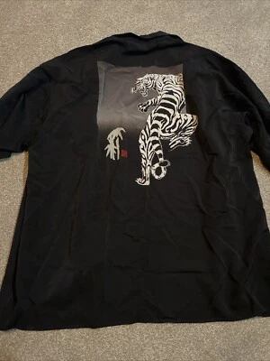 Koman Sport 夏威夷老虎衬衫 2XL 大码男式 Y2K 复古空手道 90 年代 — 第 1/4 张图片