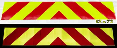 ORALITE BY ORAFOL Chevron Panels - One Piece - Highly Reflective Self Adhesive - Lime & Red
