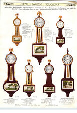 1923 PAPER AD 6 PG COLOR New Haven Mantle Lever Tambour Banjo Clocks