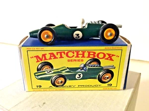 Matchbox/Lesney 1-75 RW No.19d Lotus Racing Car "ERSTE VERSION" 1965 mit E1-OVP! - Bild 1 von 13
