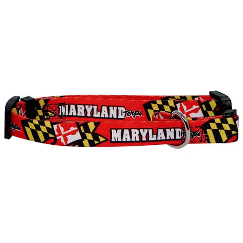MARYLAND TERRAPINS ADJUSTABLE SOFT NYLON DOG COLLAR  - Image 1 of 1