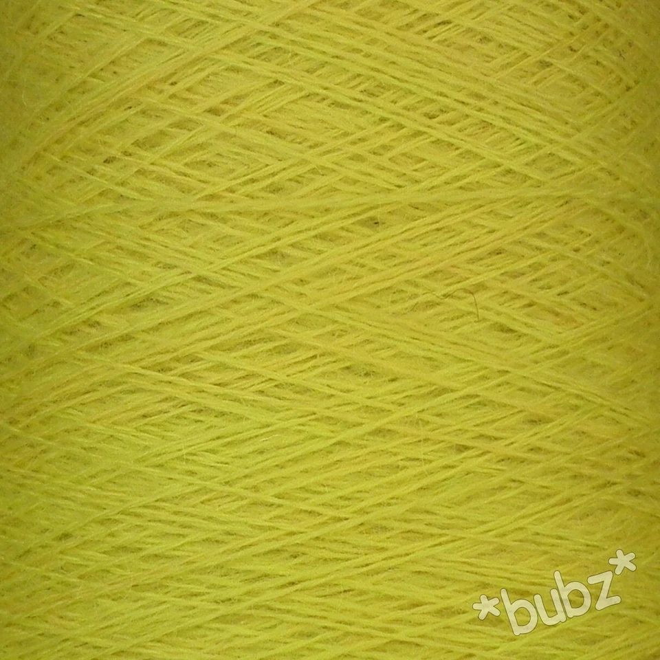 SOFT PURE SHETLAND WOOL 2 PLY YARN CHARTREUSE YELLOW 250g CONE MACHINE KNITTING - Image 1 of 1