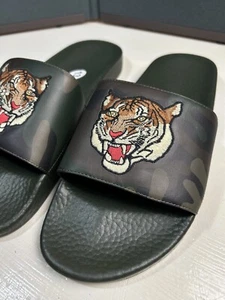 Polo Ralph Lauren Cayson Tiger Camo Slides Sandals Flip Flops Slippers Men 13 - Picture 1 of 8