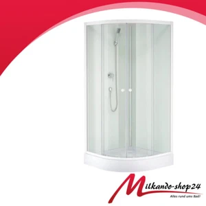 Duschtempel Fertigdusche Duschkabine Glas komplett dusche 80 x 80 x 200 cm Weiß - Bild 1 von 8