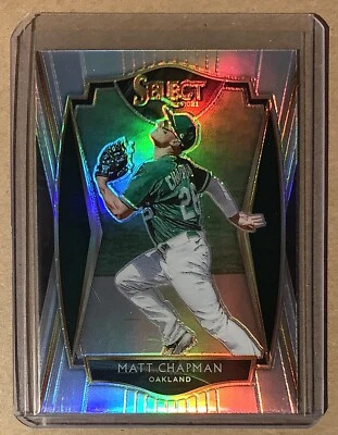 2021 Panini Select Matt Chapman Premier Level Silver Prizm Oakland A’s #194 - Image 1 of 2