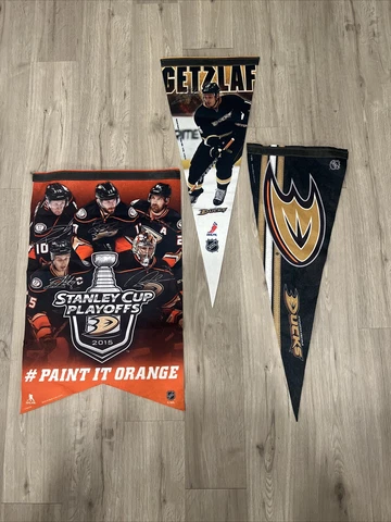Ducks of Anaheim ANA NHL Series Premium Felt Collectors PENNANT Set Of 3 Cover
