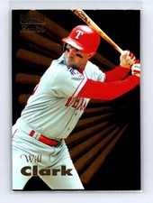 1996 Pinnacle Zenith Will Clark #54 Texas Rangers Baseball Base
