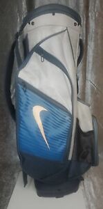 Nike Golf Bag Cart 14 way divider Blue Gray Nylon Carry strap