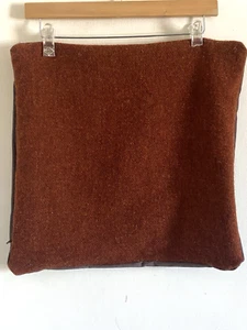 Maßgeschneidert Wolle/Wildleder Rostbraun Doppelseitig Quadratisch Kissenhülle Bezug 17" - Bild 1 von 3