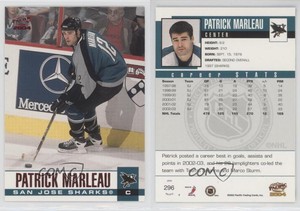2003-04 Pacific Red Patrick Marleau #296