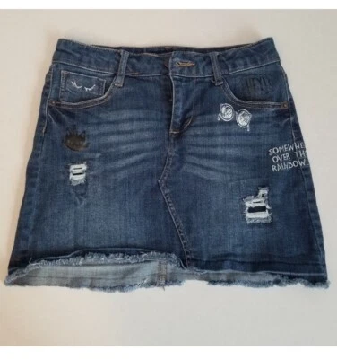 Imperial Star girls denim graffiti print mini skirt size 10 - Image 1 of 4