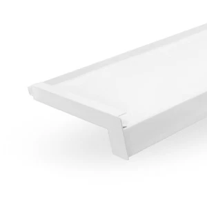Aluminium Fensterbank Fensterbrett Weiß 0,5m – 2m ALU/PVC Endkappen - Bild 1 von 9