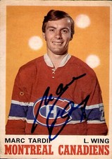 Marc Tardif Signed 1970-71 OPC #179 Autographed Canadiens 59538