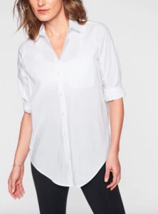 Nueva con etiquetas Camisa Athleta Paso Largo y Delgado en Blanco TALLA S Pequeña #405691 - Imagen 1 de 3
