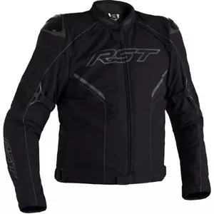 RST Sabre CE Textile Waterproof Motorcycle Motorbike Jacket - Black  - Picture 1 of 12