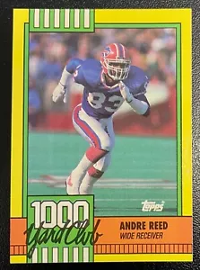 1990 NFL TOPPS ANDRE REED "1000 Yard Club" CARD #7 Buffalo Bills - Picture 1 of 2