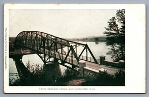 Postcard Schell Memorial Bridge East Northfield Massachusetts c1906 Unposted - Picture 1 of 2