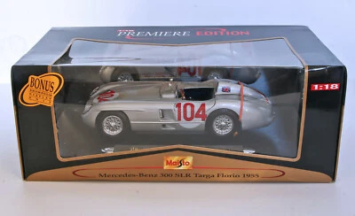 55 Targa Florio Winner M-B 300SLR #104-Plata (Moss/Collins) 1:18 Diecast-En Caja Foto 1 de 4