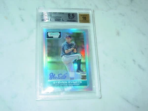 2006 Bowman Draft Chrome Picks Refractor /500 Steven Evarts BGS 8.5 Auto 10 - Picture 1 of 5
