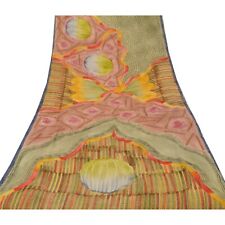 Sanskriti Vintage Sarees Pure Georgette Silk Printed Indian Sari Craft Fabric