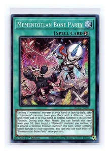 Quarter Century Stampede #RA04-EN099 Mementotlan Bone Party (Secret Rare) - Picture 1 of 2