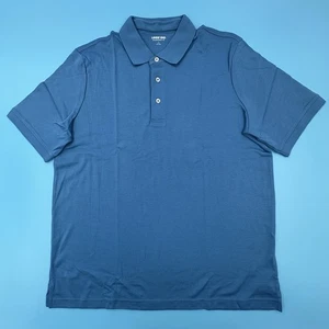 Polo uomo LAND END taglia:LARGE manica corta vestibilità tradizionale colore:BLU GIACINTO - Foto 1 di 6