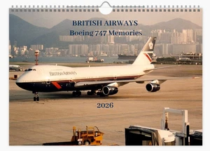 Calendario de pared British Airways Boeing 747 Memories 2026 edición limitada - Imagen 1 de 13