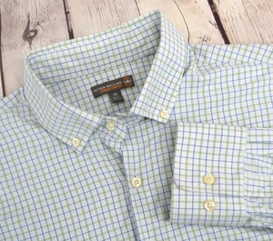 PETER MILLAR Herren Sommer Comfort Langarm Knopfleiste XL blau / grün kariert - Bild 1 von 7