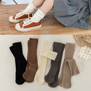 Cotton Children Stockings Solid Color Calf Socks New Girl Long Socks Kids - Picture 1 of 16