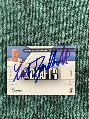 2010-11 Prestige NBA Draft Class /499 Luke Babbitt Hand Signed auto autograph - Image 1 of 2