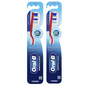 Oral B Soft Manual Toothbrush, Removes Plaque, Color May Vary, Pack of 2 - Picture 1 of 4