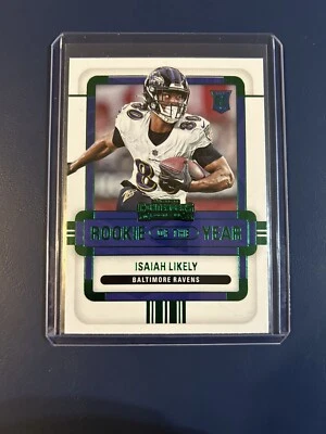 Isaiah Likely Rookie 2022 Panini Contenders #ROY-ILI Baltimore Ravens Green - Image 1 of 2
