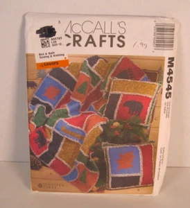 McCall's Crafts 4545 Lodge Rag Quilt 54" X 54" & Pillows 16" x 16" Pattern Uncut - Picture 1 of 2