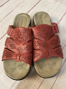 Croft And Barrow Women's Slip On Slide Sandals Poppins Red Size 6 M - Picture 1 of 6