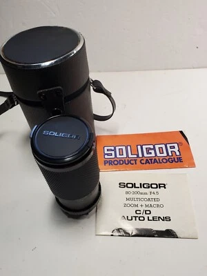 Soligor C/D Zoom/Macro MC 80-200mm f4.5 Lens  W/Case & Manual - Clean - Image 1 of 4