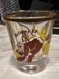 BOTTOMS UP---MONKEYS BUTT----------SHOT GLASS - Picture 1 of 2