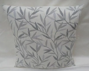 Laura Ashley Designer Cushion Cover WILLOW LEAF STEEL GREY Fabric Various Sizes - Picture 1 of 2