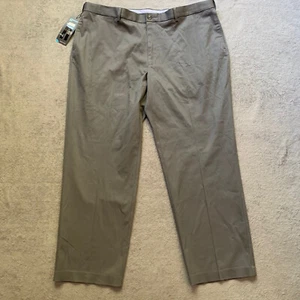 Savane Performance Chino Straight Fit Comfort Waist Pants Classic Gray 42” X 30” - Picture 1 of 14