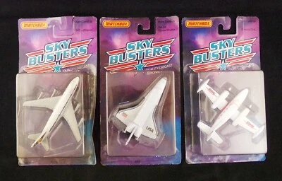 3 Matchbox 1:64 Sky Busters Space Shuttle SB13 747 SB16 Cessna DHL SB14 - Image 1 of 4