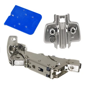 HETTICH Hinge Set Kitchen Unit Wide Angle 52 x 5.5mm + 5.0mm Mount + Drill Jig - Picture 1 of 12