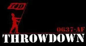 THROWDOWN Sticker Red Soldier With Flag Logo NEW OFFICIAL MERCHANDISE RARE - Picture 1 of 1