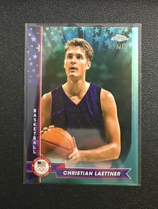 2023-24 Topps Chrome Olympics Christian Laettner Aqua Refractor #92 - 56/199 - Picture 1 of 5