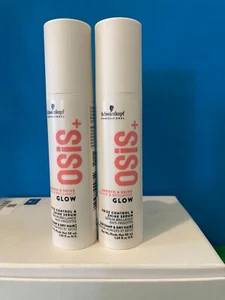 2 Schwarzkopf Osis + Glow Frizz Control & Shine Serum 1.69oz New Package - Picture 1 of 1