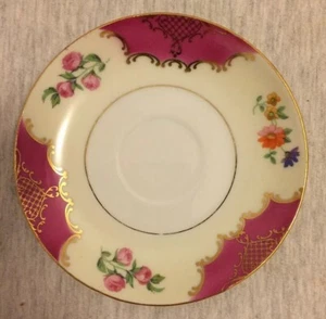 Winterling Bavaria Saucer Porcelain Floral Purple & Gold Design  - Picture 1 of 4