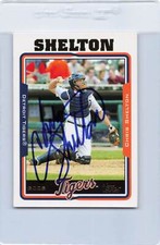 2005 Topps #566 Chris Shelton Tigers Signed Auto *H7831