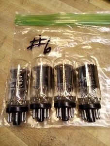 GE 6SN7 GTB Matched Set Coin Base Tubes Test Good - Picture 1 of 1