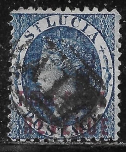 ST LUCIA REVENUE SG F19 PERF 12 USED AS POSTAGE - Picture 1 of 1