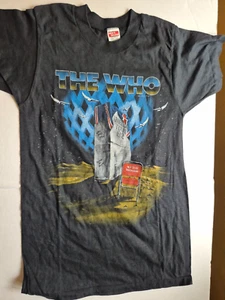 unad the WHO-vintage concert Tee-shirt America Tour 1982 -black-small - Picture 1 of 2